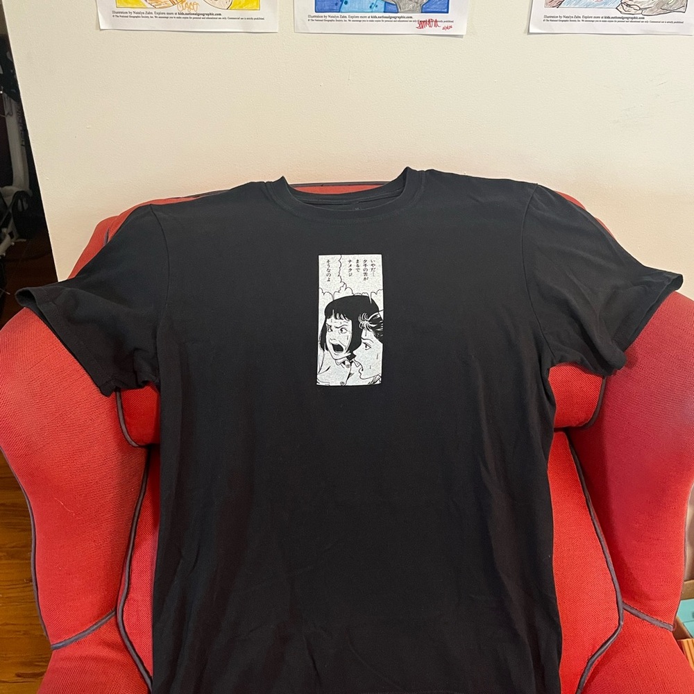 Junji Ito Black Graphic T-Shirt